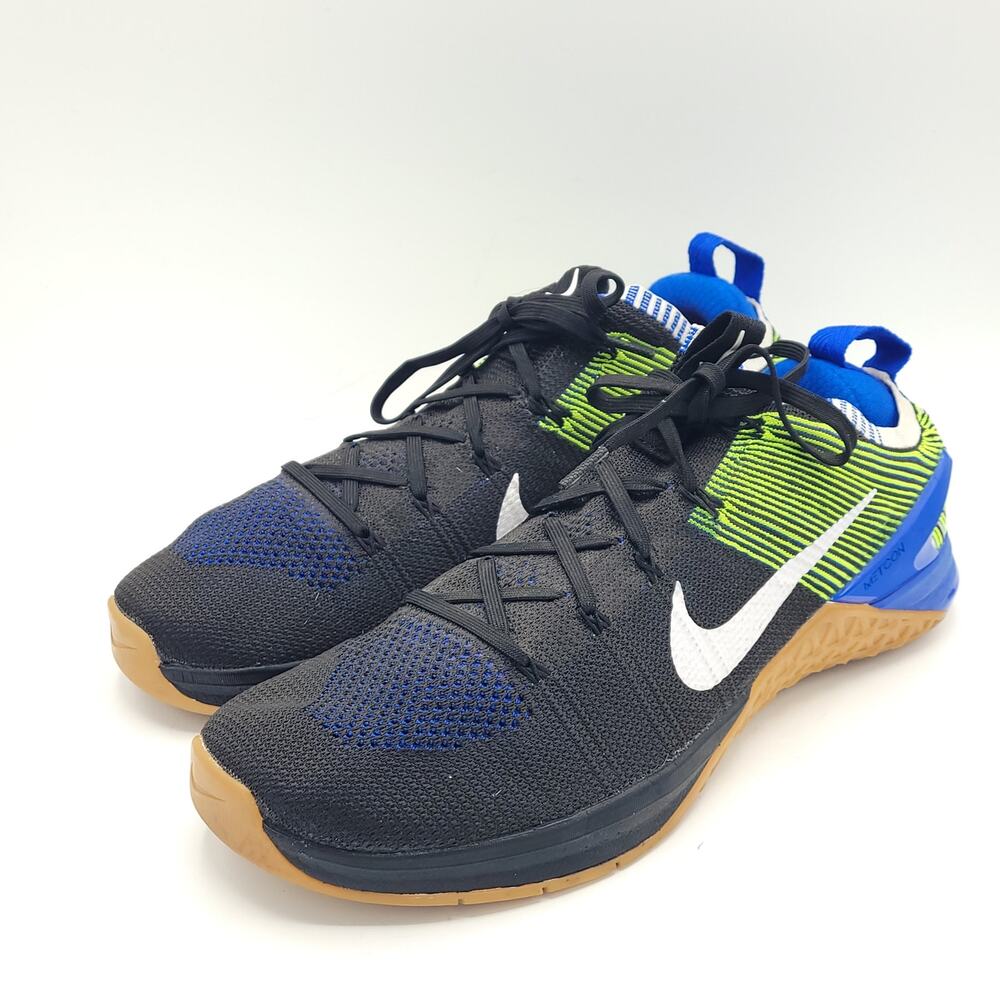Nike Metcon DSX Flyknit 2 Black Volt Gum Train Shoes 924423-006 Men’s Size 11.5